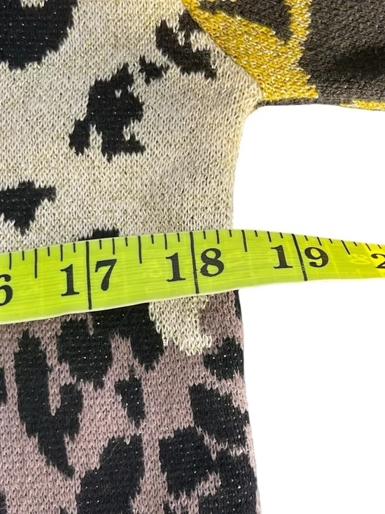 MINKPINK Black Multi Gold Metallic Lion Baroque Knit Sweater (XS) - Picture 9 of 14